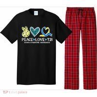 Down Syndrome Awareness Peace Love T21 WDSD Pajama Set thumb 0