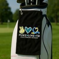 Down Syndrome Awareness Peace Love T21 WDSD Golf Towel thumb 2