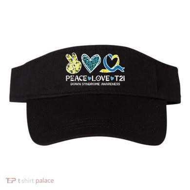 Down Syndrome Awareness Peace Love T21 WDSD Visor