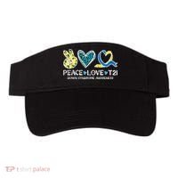 Down Syndrome Awareness Peace Love T21 WDSD Visor thumb 0
