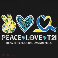 Down Syndrome Awareness Peace Love T21 WDSD Women's T-Shirt thumb 6