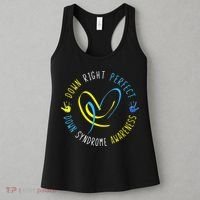 Down Syndrome Awareness Day 21 March Down Right Perfect Women's Tank Top thumb 3