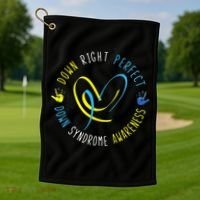 Down Syndrome Awareness Day 21 March Down Right Perfect Golf Towel thumb 1