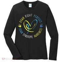 Down Syndrome Awareness Day 21 March Down Right Perfect Women's Long Sleeve Shirt thumb 0