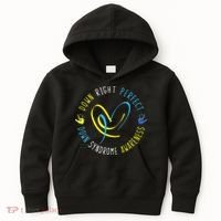 Down Syndrome Awareness Day 21 March Down Right Perfect Kids Hoodie thumb 0