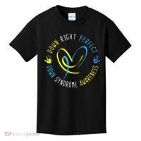Down Syndrome Awareness Day 21 March Down Right Perfect Kids T-Shirt thumb 0