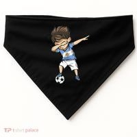 Dabbing Soccer Argentina Jersey Argentinian Football USA-Made Doggie Bandana thumb 0