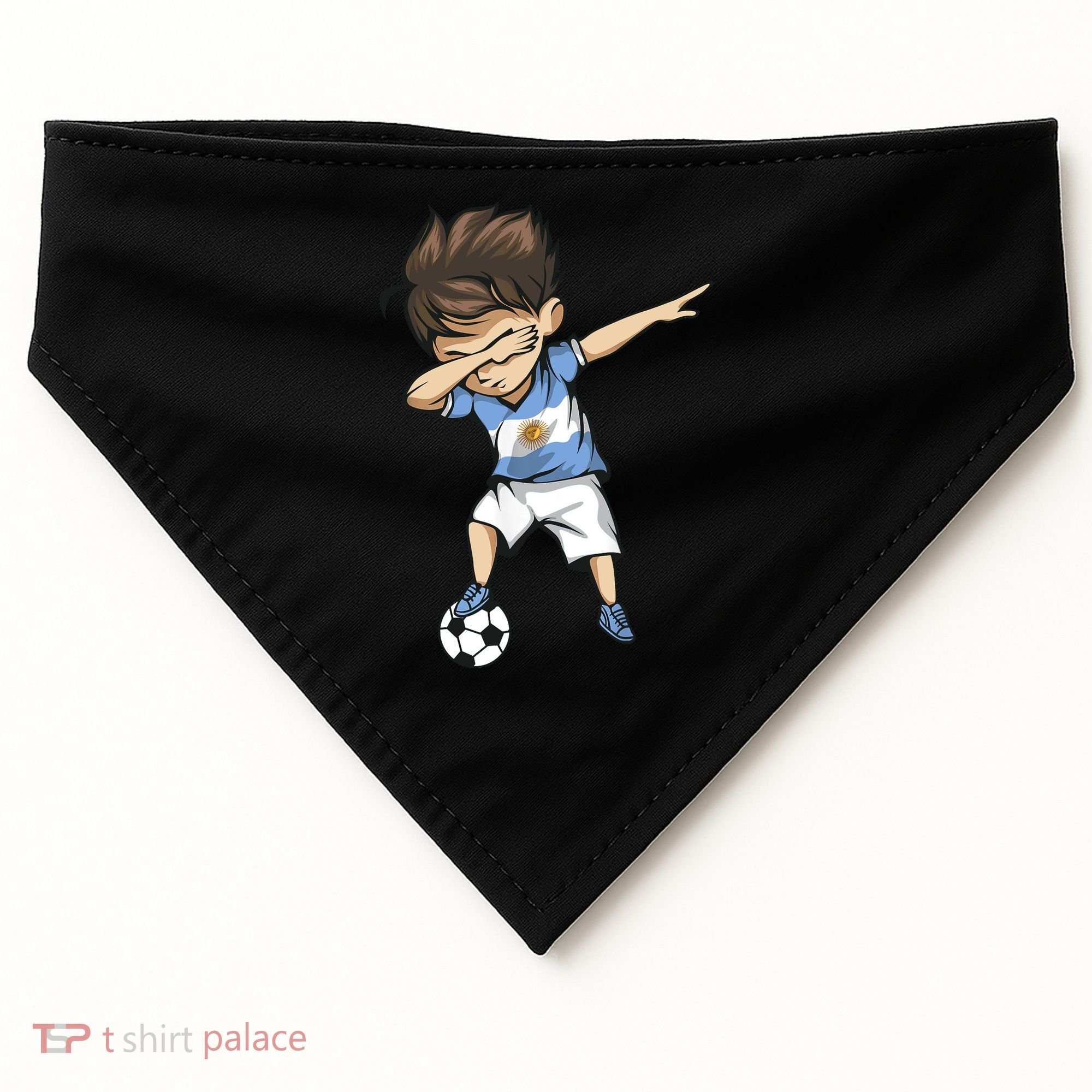Dabbing Soccer Argentina Jersey Argentinian Football USA-Made Doggie Bandana