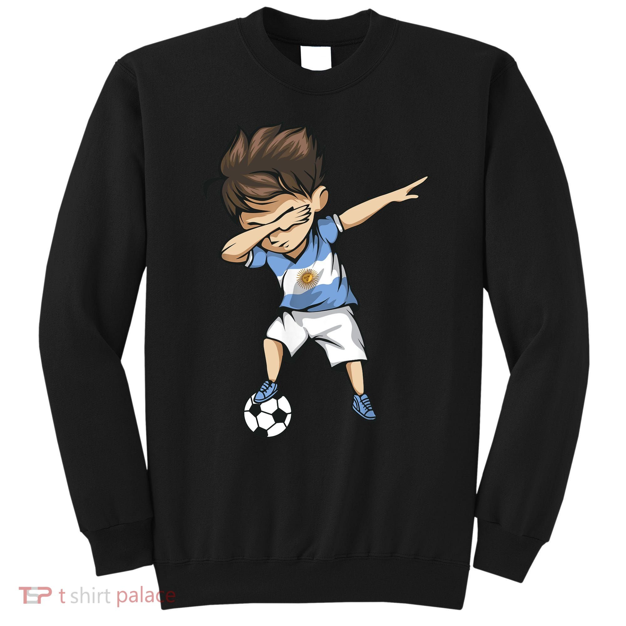 Dabbing Soccer Argentina Jersey Argentinian Football Sweatshirt