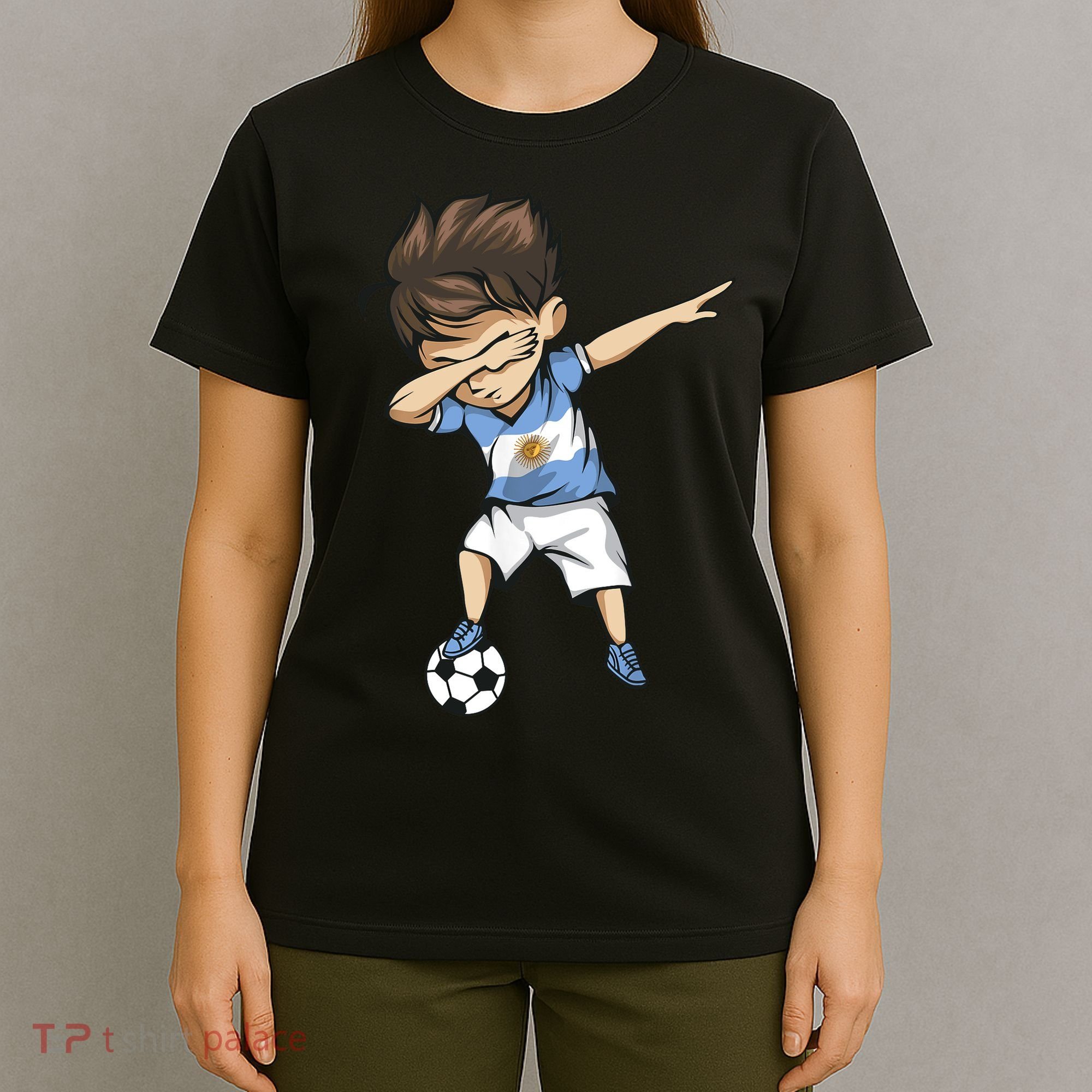 Dabbing Soccer Argentina Jersey Argentinian Football T-Shirt