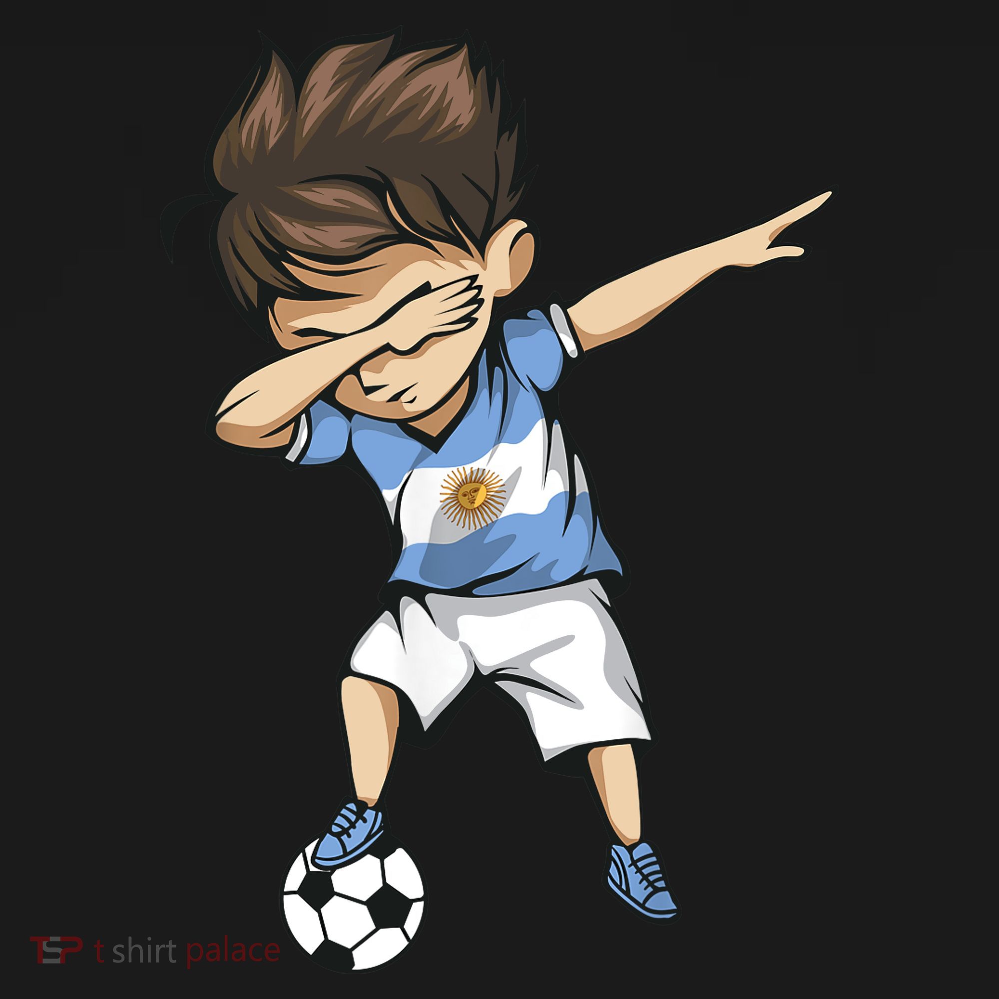 Dabbing Soccer Argentina Jersey Argentinian Football T-Shirt