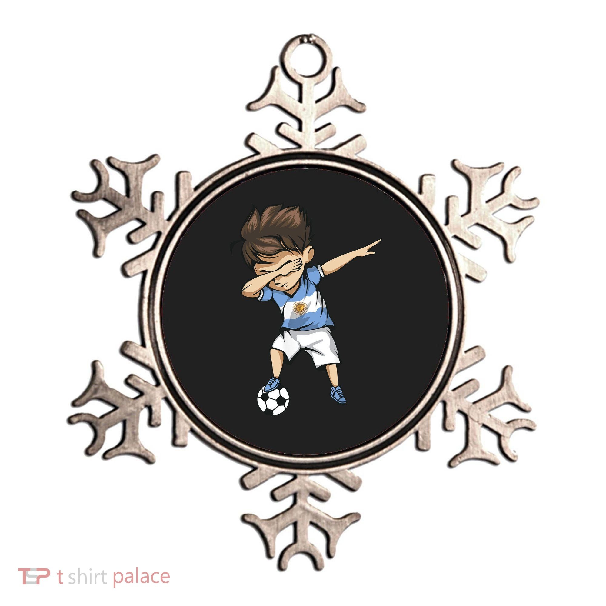 Dabbing Soccer Argentina Jersey Argentinian Football Ornament