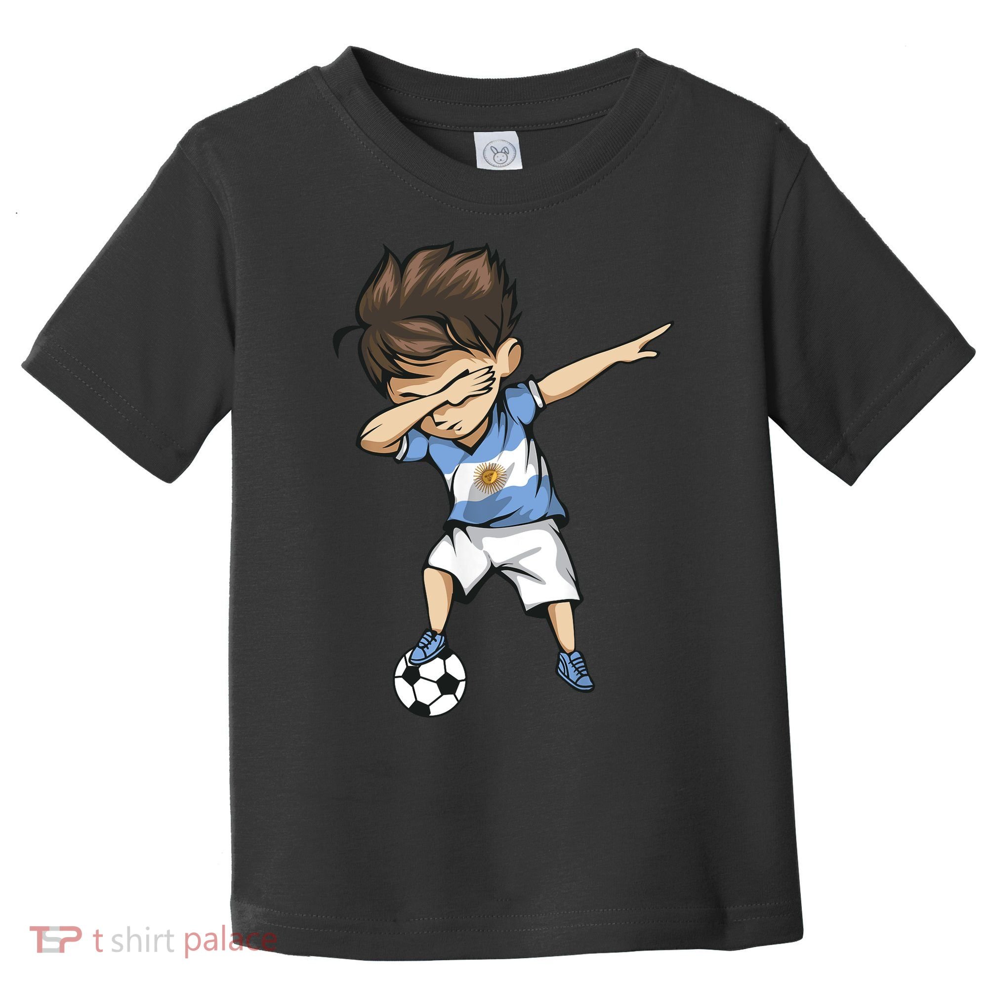 Dabbing Soccer Argentina Jersey Argentinian Football Toddler T-Shirt