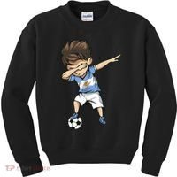 Dabbing Soccer Argentina Jersey Argentinian Football Kids Sweatshirt thumb 0