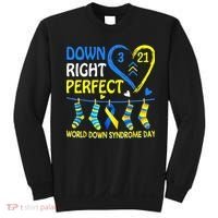 Down Syndrome Awareness Down Right Perfect Sweatshirt thumb 0