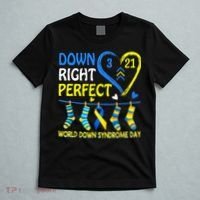 Down Syndrome Awareness Down Right Perfect T-Shirt thumb 5