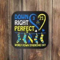 Down Syndrome Awareness Down Right Perfect Coaster thumb 0