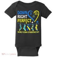 Down Syndrome Awareness Down Right Perfect Baby Bodysuit thumb 0