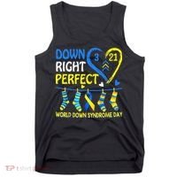Down Syndrome Awareness Down Right Perfect Tank Top thumb 0