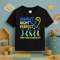 Down Syndrome Awareness Down Right Perfect Toddler T-Shirt thumb 3