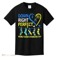 Down Syndrome Awareness Down Right Perfect Kids T-Shirt thumb 0