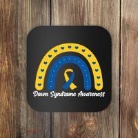 Down Syndrome Awareness Rainbow Ribbon Coaster thumb 0