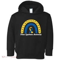 Down Syndrome Awareness Rainbow Ribbon Toddler Hoodie thumb 0