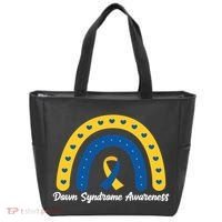 Down Syndrome Awareness Rainbow Ribbon Tote Bag thumb 0