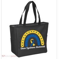 Down Syndrome Awareness Rainbow Ribbon Tote Bag thumb 2