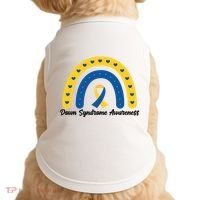Down Syndrome Awareness Rainbow Ribbon Doggie Tank thumb 0