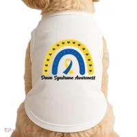 Down Syndrome Awareness Rainbow Ribbon Doggie Tank thumb 0