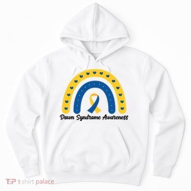 Down Syndrome Awareness Rainbow Ribbon Hoodie