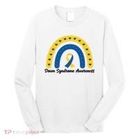Down Syndrome Awareness Rainbow Ribbon Long Sleeve Shirt thumb 0