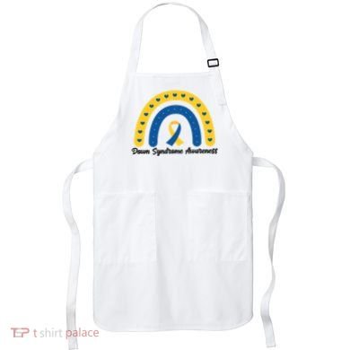 Down Syndrome Awareness Rainbow Ribbon Apron