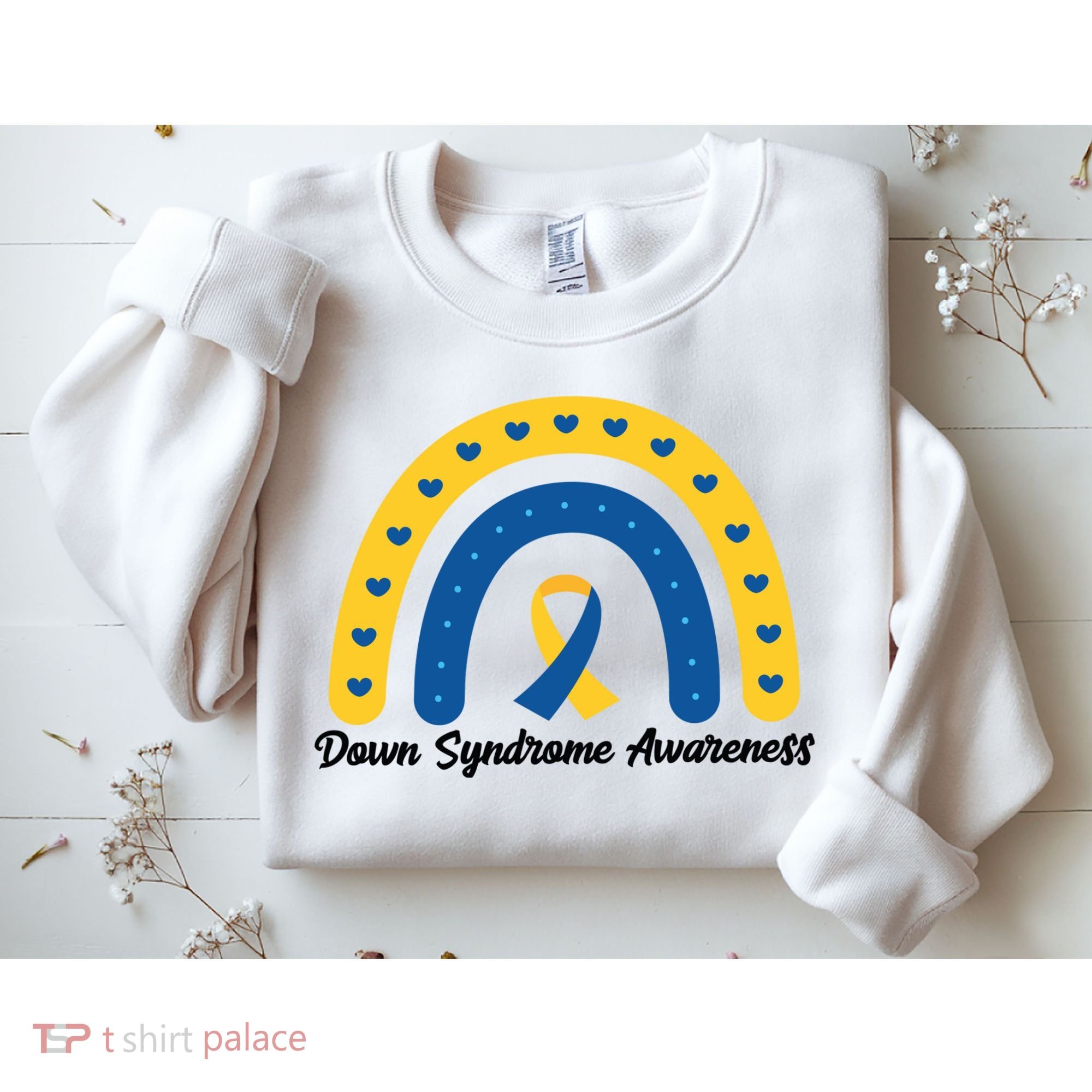 Down Syndrome Awareness Rainbow Ribbon Sweatshirt