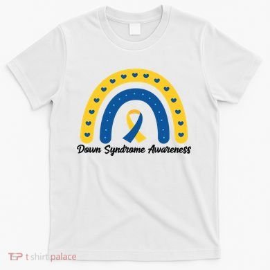 Down Syndrome Awareness Rainbow Ribbon T-Shirt