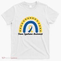 Down Syndrome Awareness Rainbow Ribbon T-Shirt thumb 0