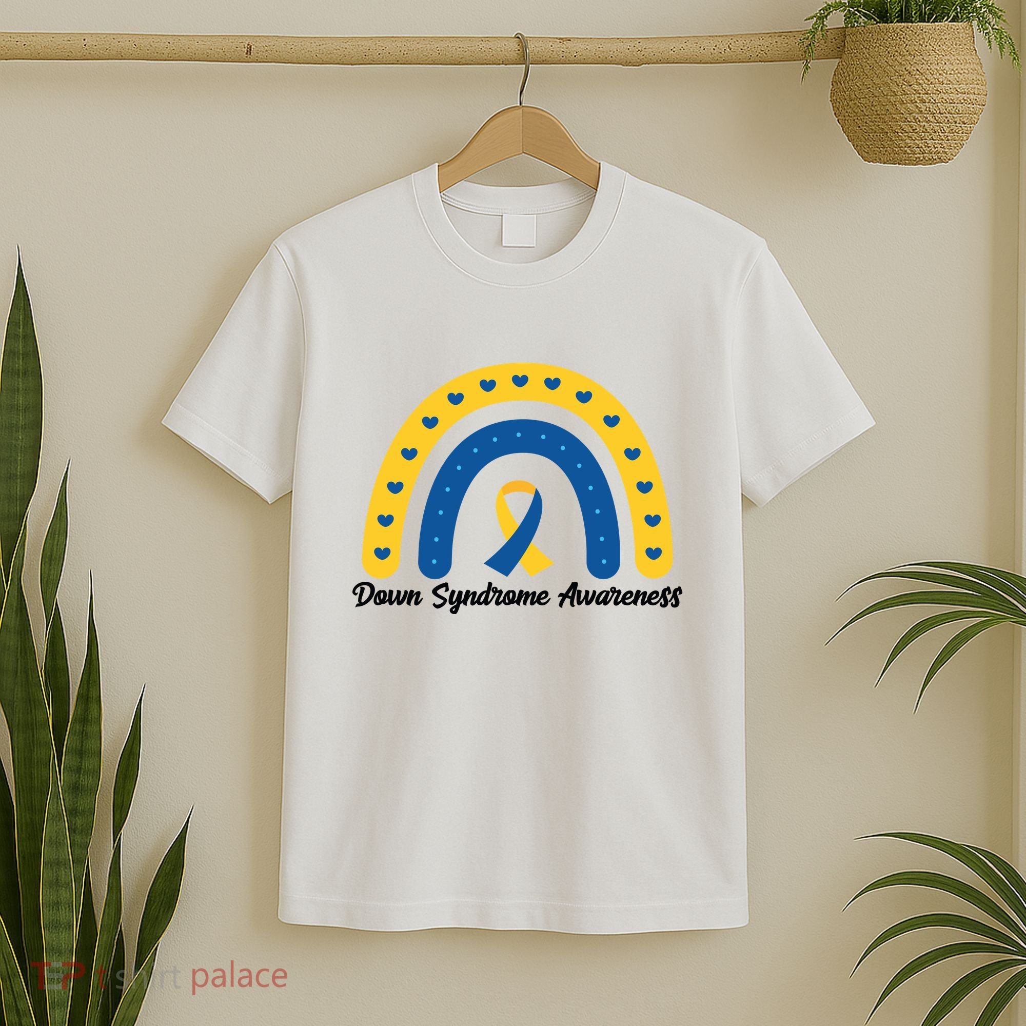 Down Syndrome Awareness Rainbow Ribbon T-Shirt