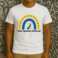 Down Syndrome Awareness Rainbow Ribbon T-Shirt thumb 3