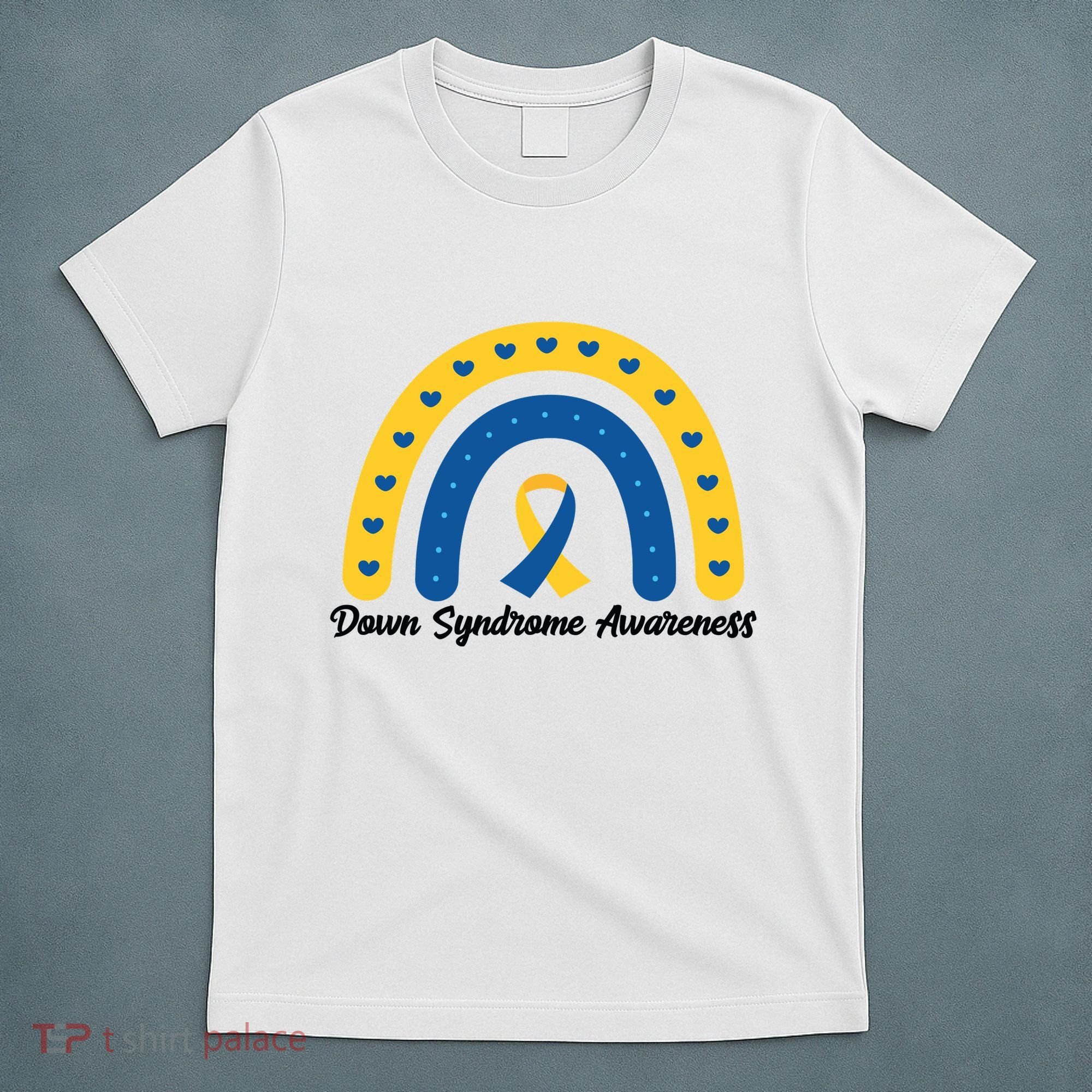 Down Syndrome Awareness Rainbow Ribbon T-Shirt