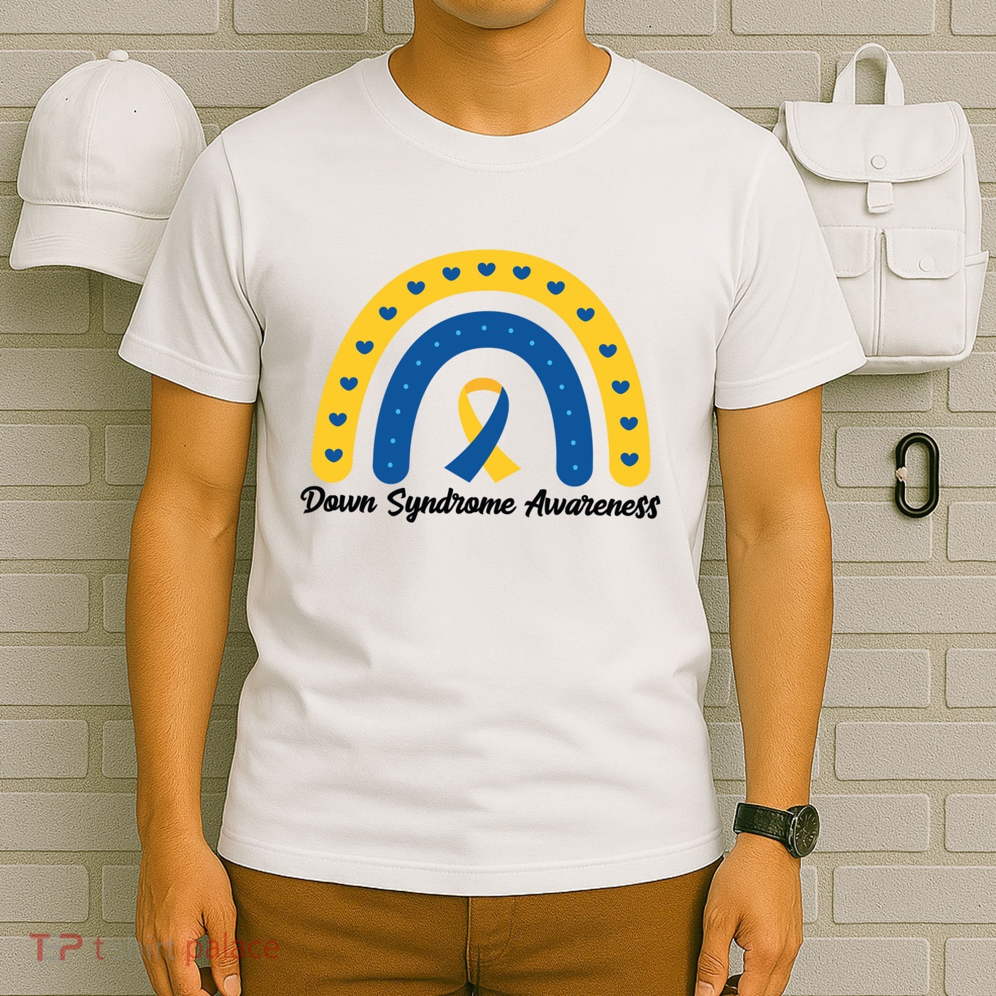 Down Syndrome Awareness Rainbow Ribbon T-Shirt