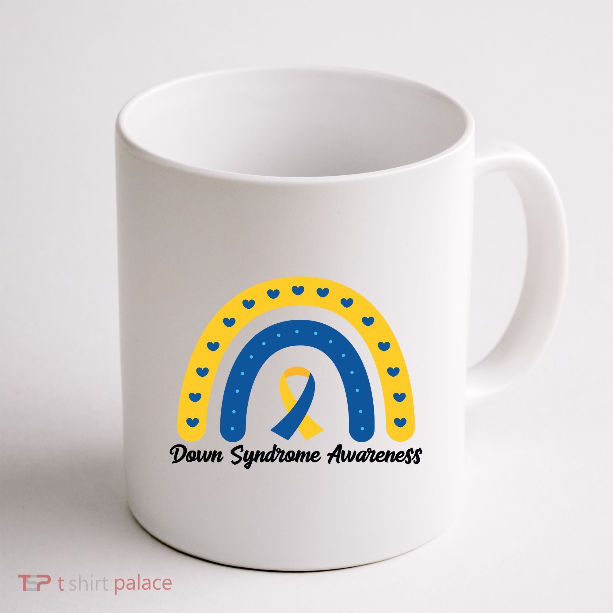 Down Syndrome Awareness Rainbow Ribbon Coffee Mug