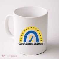 Down Syndrome Awareness Rainbow Ribbon Coffee Mug thumb 0