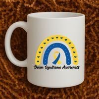 Down Syndrome Awareness Rainbow Ribbon Coffee Mug thumb 2