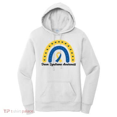 Down Syndrome Awareness Rainbow Ribbon Women's Hoodie