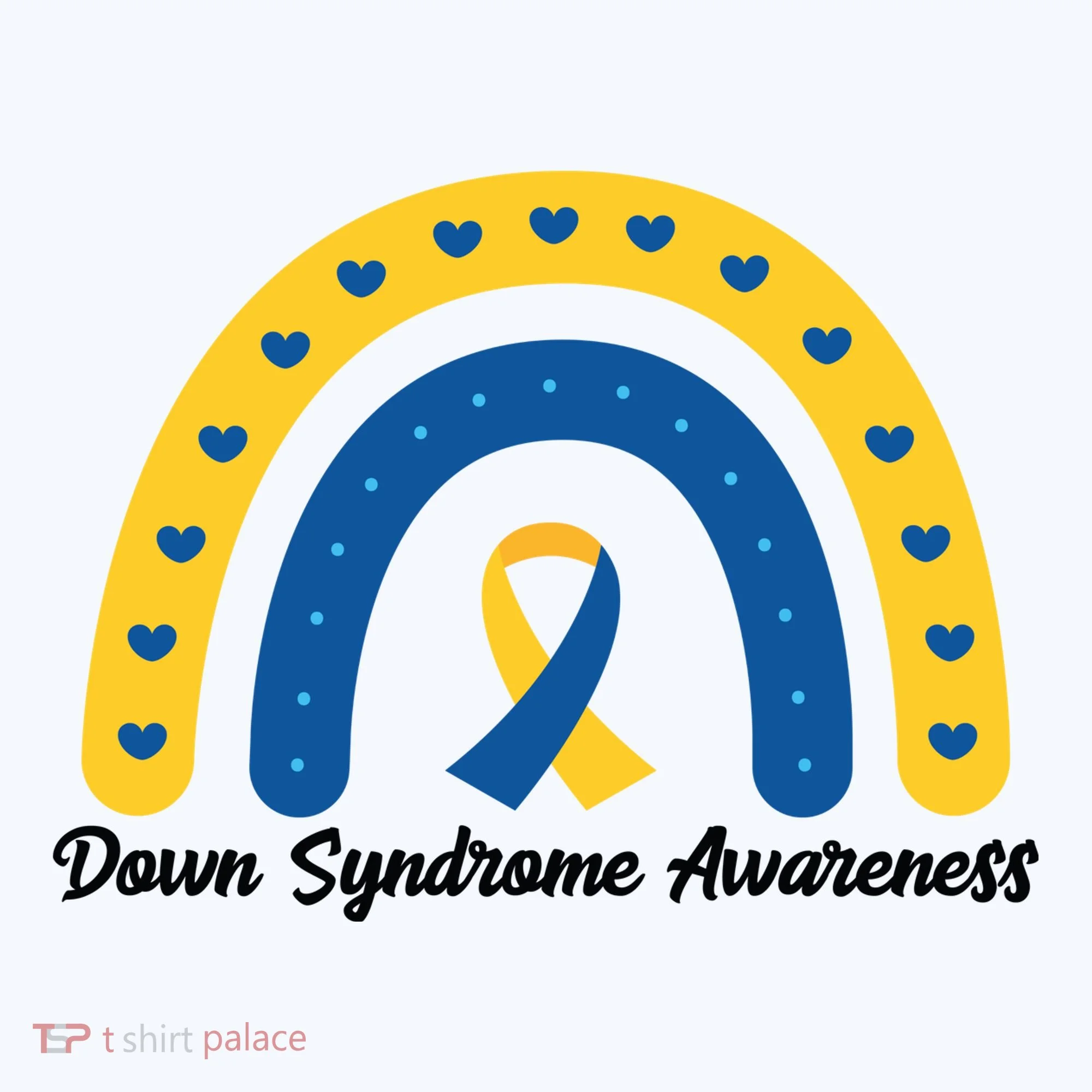 Down Syndrome Awareness Rainbow Ribbon Ornament