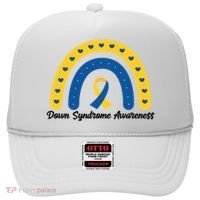 Down Syndrome Awareness Rainbow Ribbon Hat thumb 0
