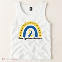 Down Syndrome Awareness Rainbow Ribbon Tank Top thumb 2