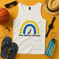 Down Syndrome Awareness Rainbow Ribbon Tank Top thumb 4