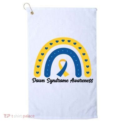 Down Syndrome Awareness Rainbow Ribbon Golf Towel